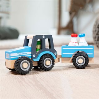 Tractor with trailer - milk bottles